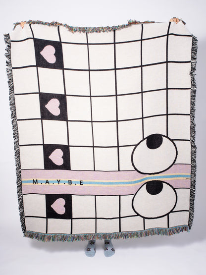 Grid Eyelids Jacquard Blanket