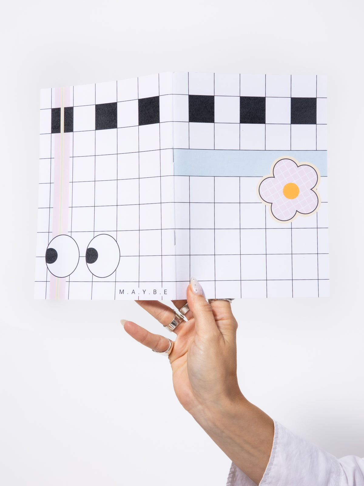 White Grid Notebook