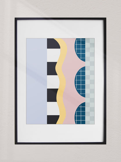 Framed Art Print Abstract Layers