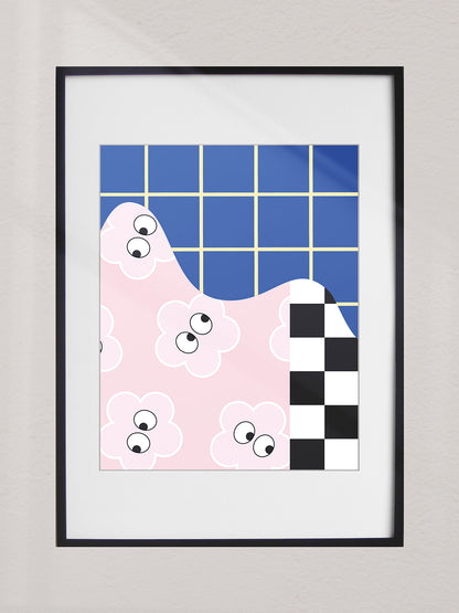 Framed Art Print Jelly Eyes