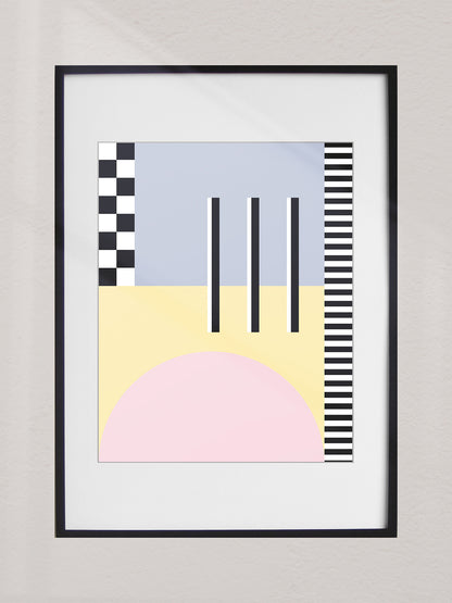 Framed Art Print Geometric Illusion