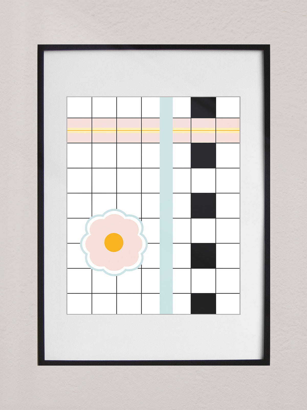 Framed Art Print Check My Flower