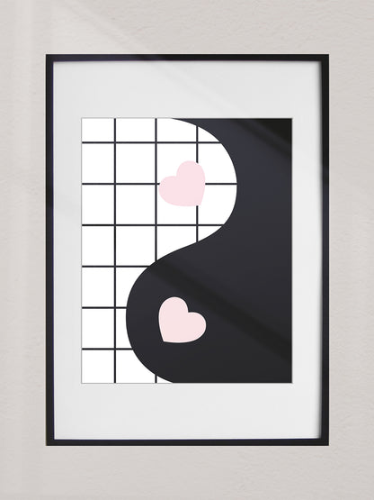 Framed Art Print Yin And Yang