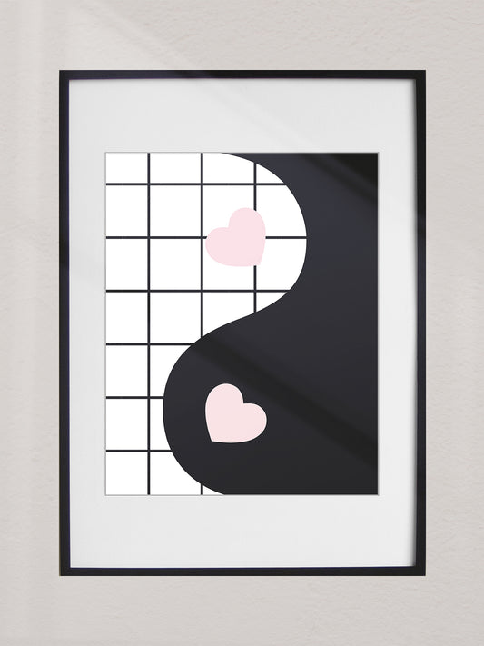 Framed Art Print Yin And Yang