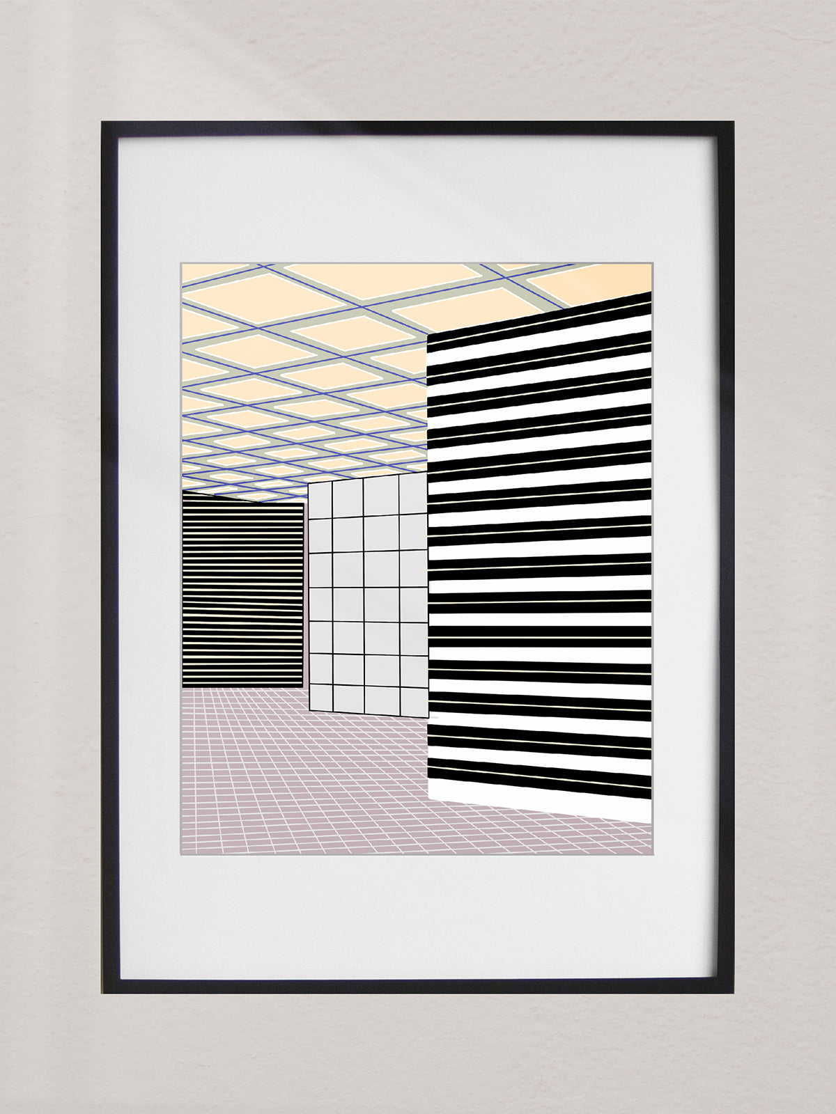 Framed Art Print Geometric Illusion