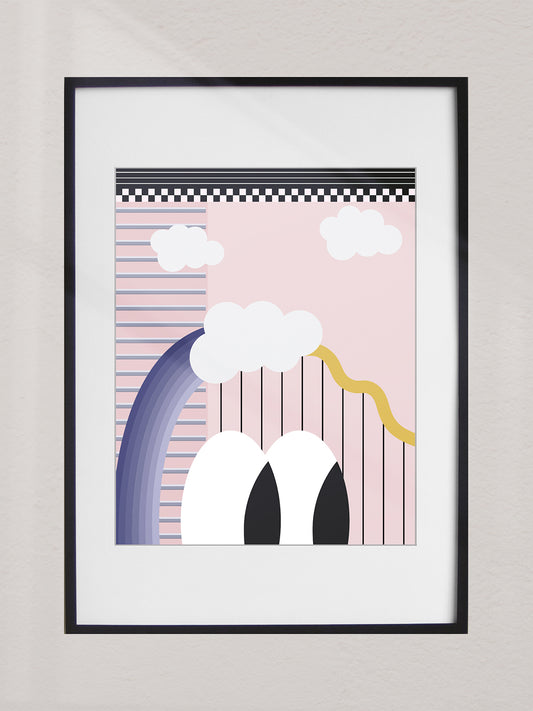 Framed Art Print Roller Coaster Eyes